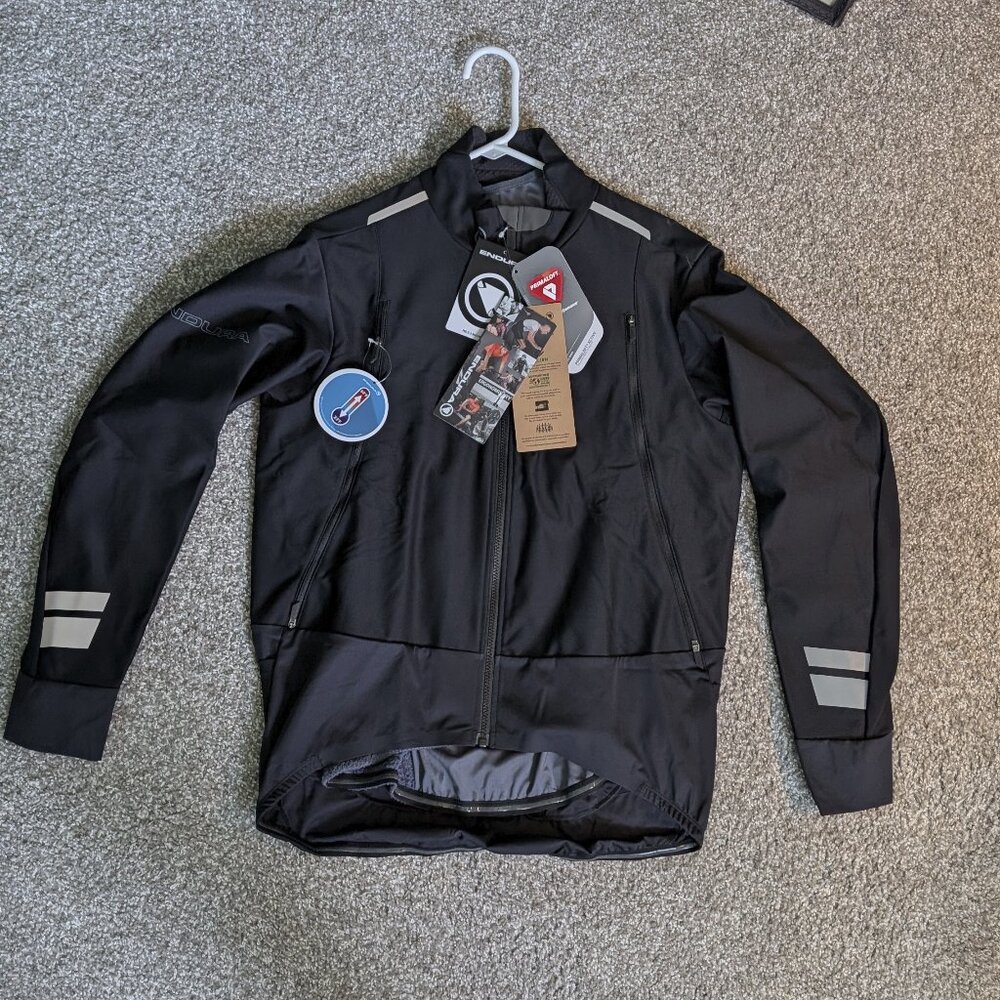 NWT men's XL Endura PRO SL 3-Season cycling jacket with vest black